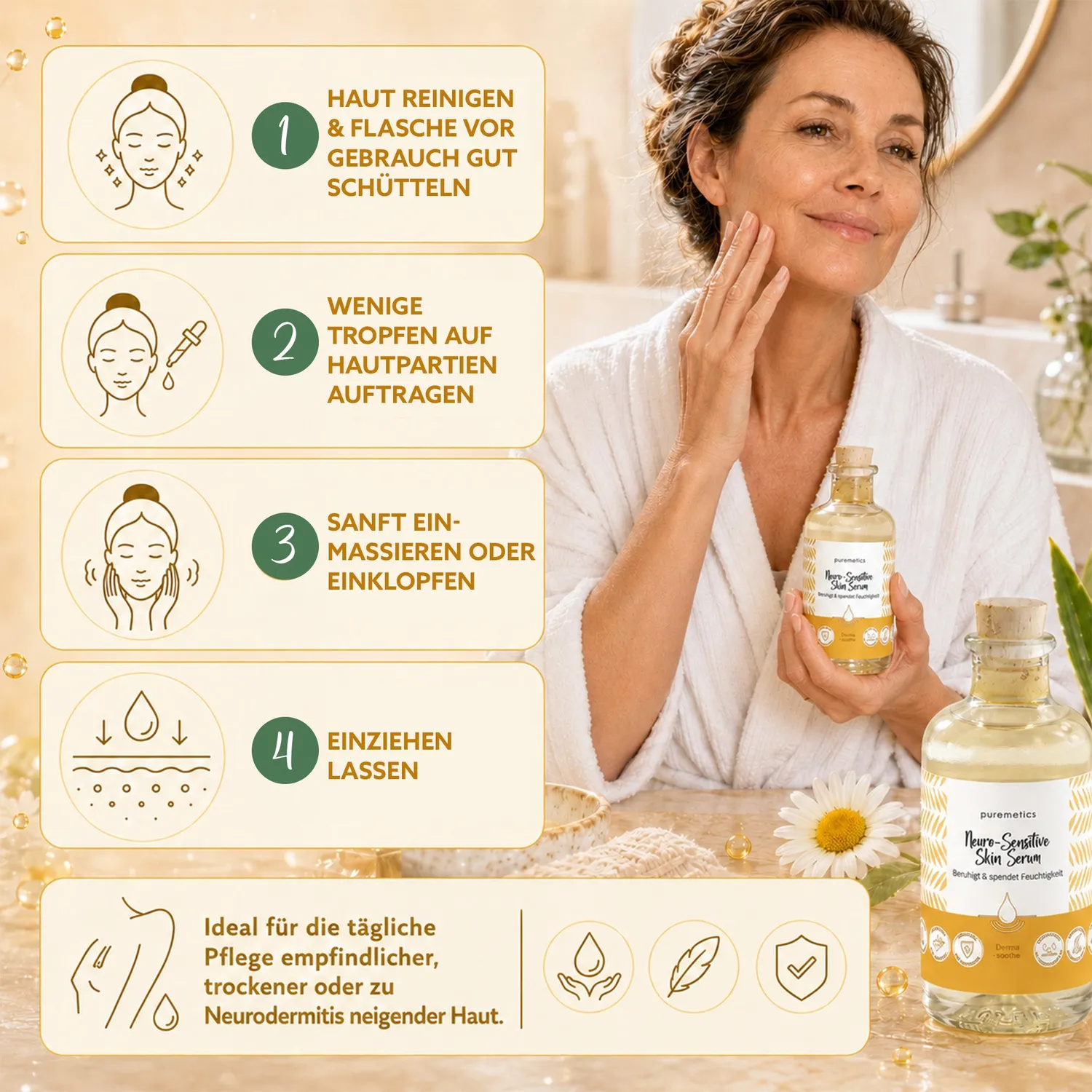 puremetics Dermasoothe serum sensitiv hud 1 stk