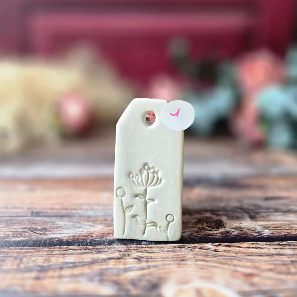 Naturayl Message Suspendu keramikskilt hvid 8,5x4 cm