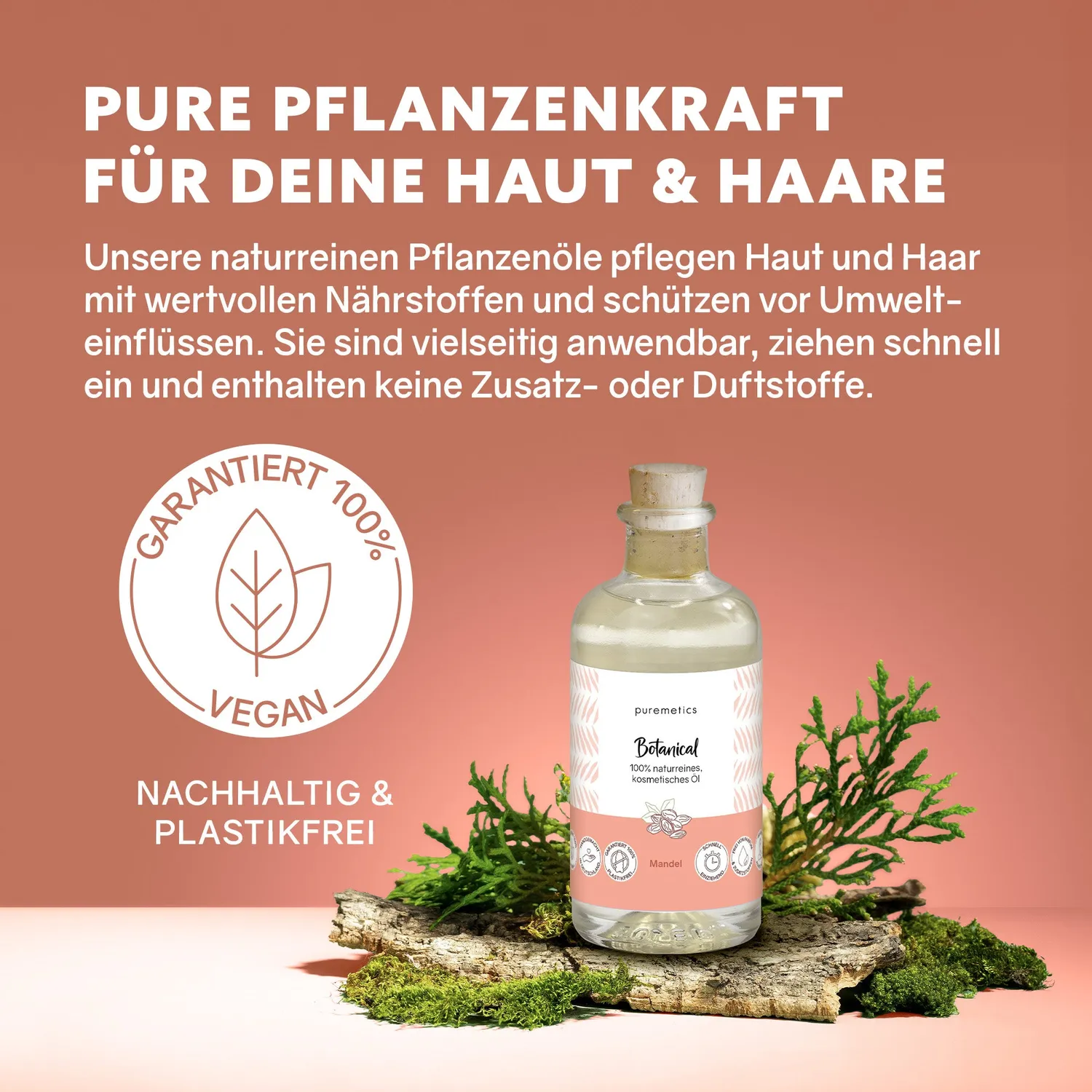 puremetics Botanicals Mandel plejeolie mild til ansigt