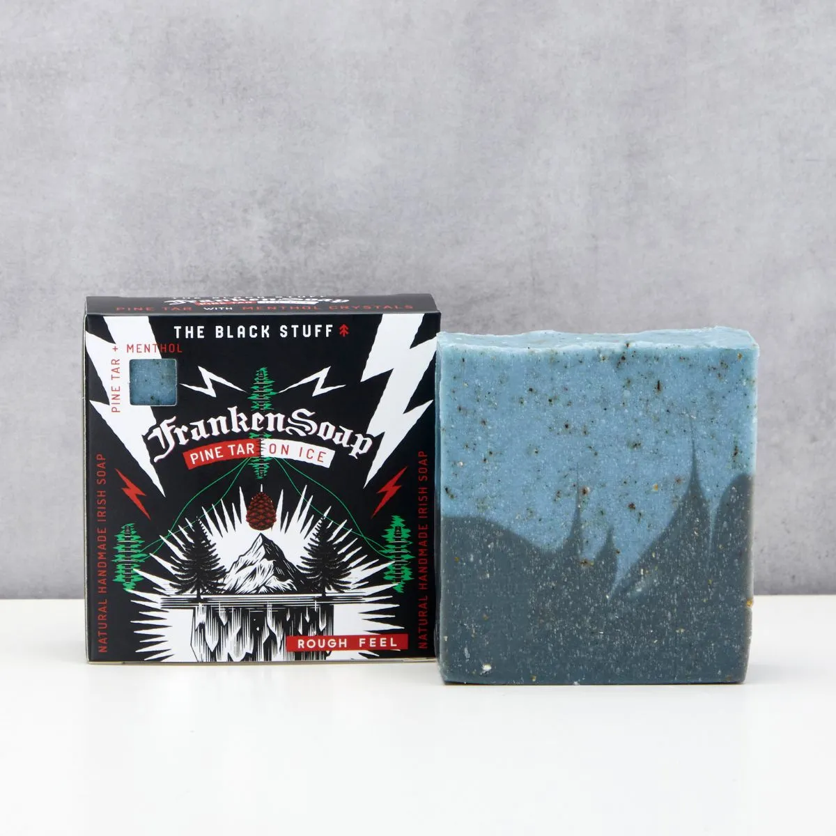 The Black Stuff Frankensoap Pine Tar on Ice sæbe 130 g grov