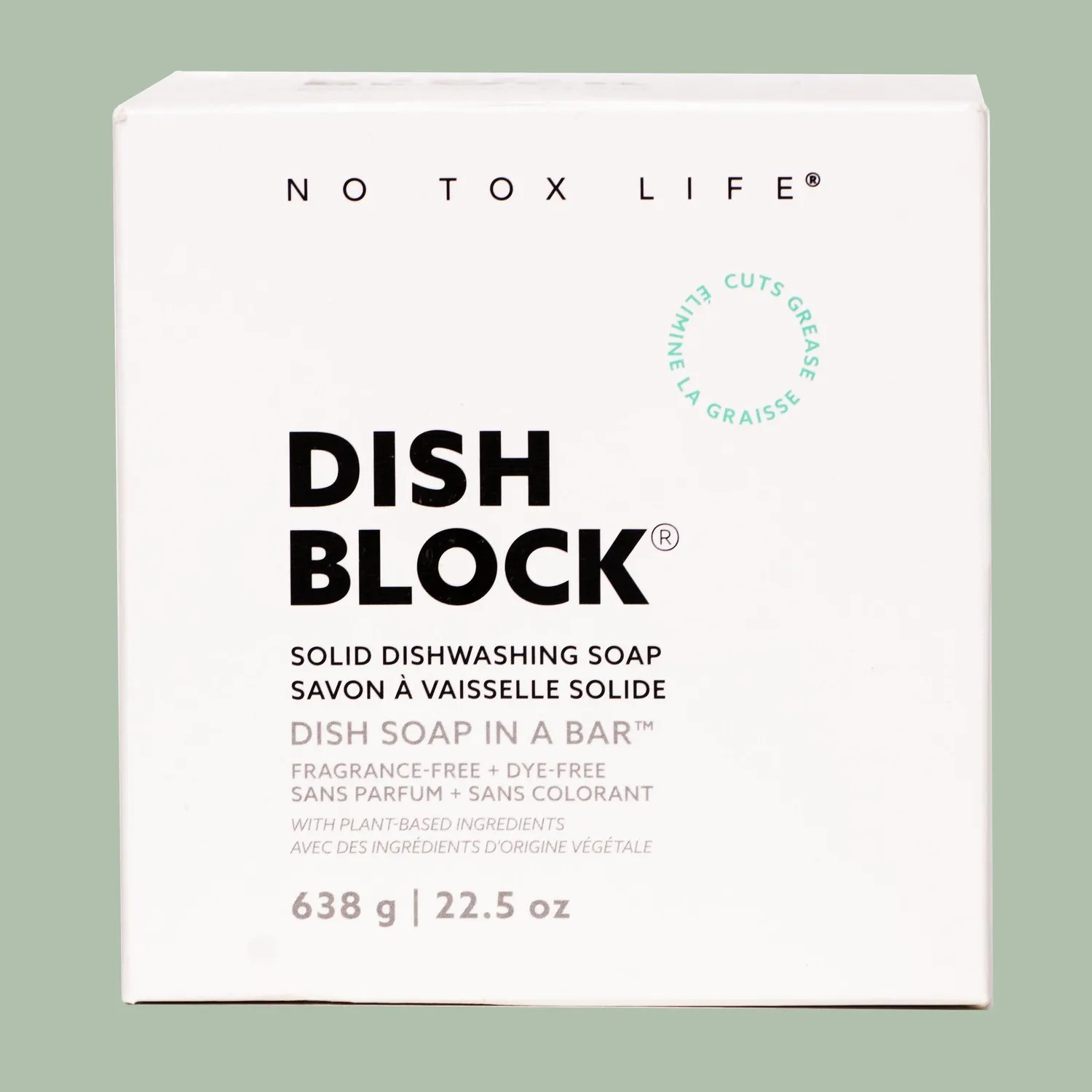 No Tox Life DISH BLOCK opvaskesæbe huge 638 g uden duft