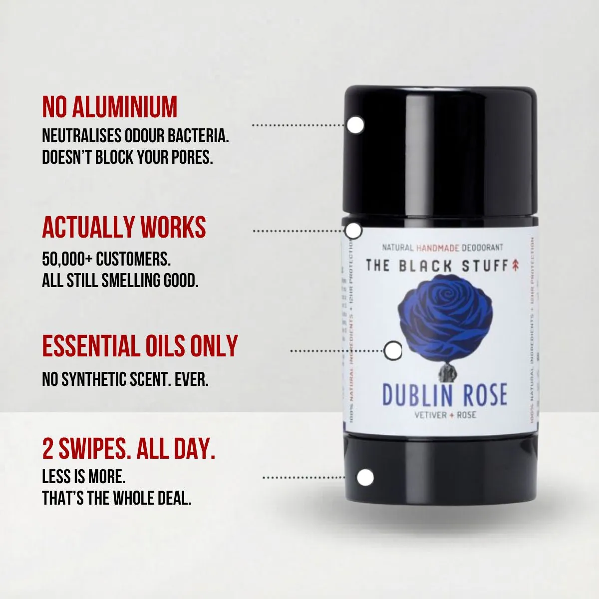 The Black Stuff Dublin Rose deodorant