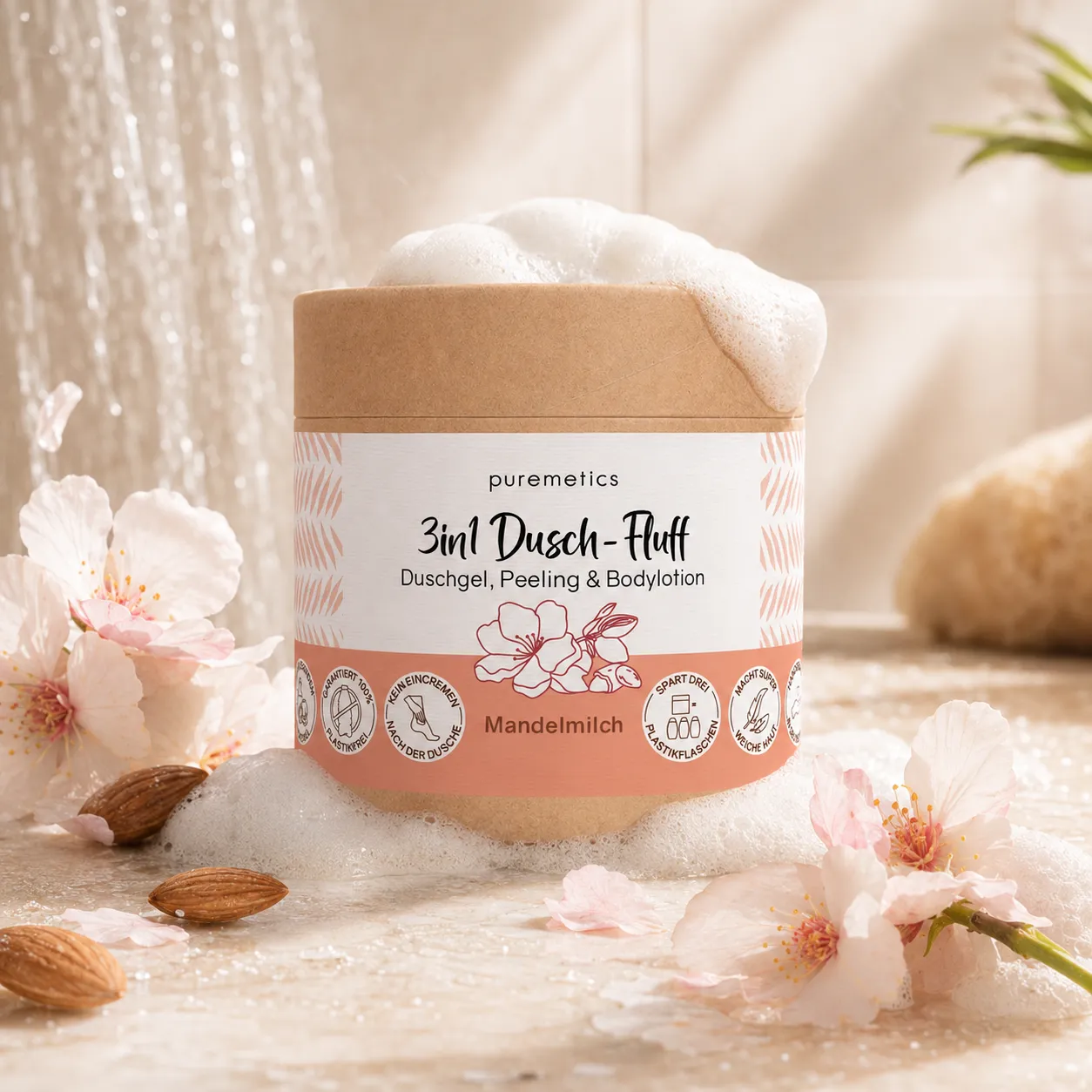 puremetics Clean-Beauty Starter Plasticfree Warrior sæt mandelmælk