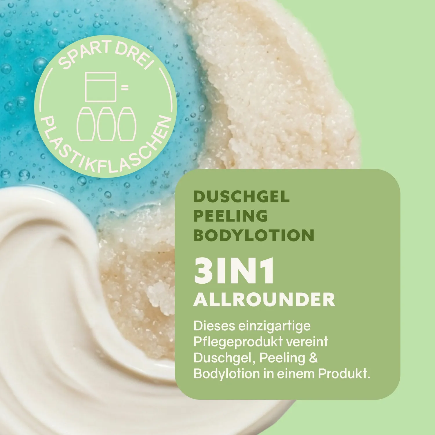 puremetics 3in1 Dusch-Fluff Limette i glas frisk duft