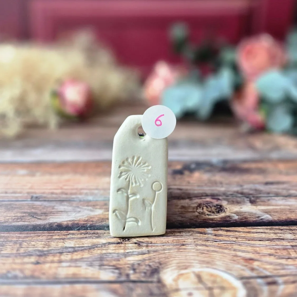 Naturayl Message Suspendu keramikskilt hvid 8,5x4 cm