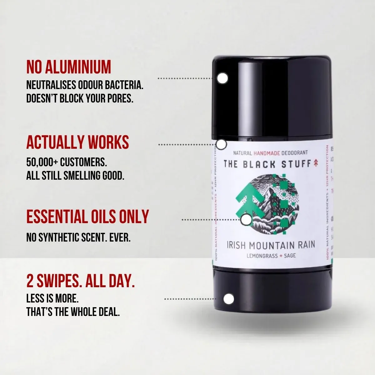 The Black Stuff Irish Mountain Rain deodorant fast 75g