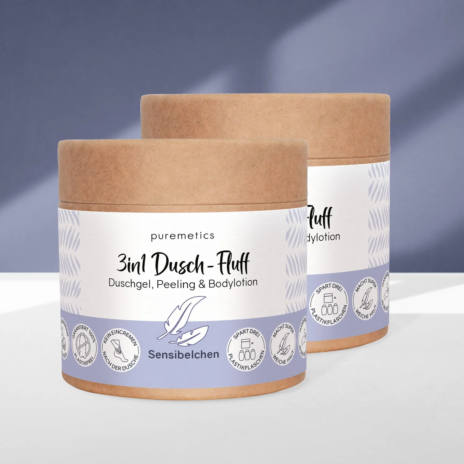 puremetics 3in1 Dusch-Fluff Sensibelchen uparfumeret