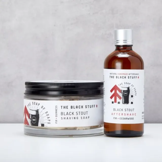 The Black Stuff Black Stout barbersæt shave 2 dele