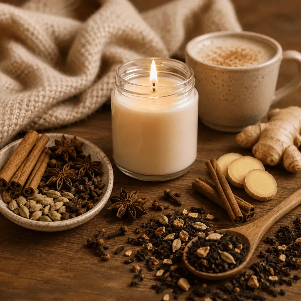 Naturayl Thé Chaï duftlys sojavoks krydret mild duft