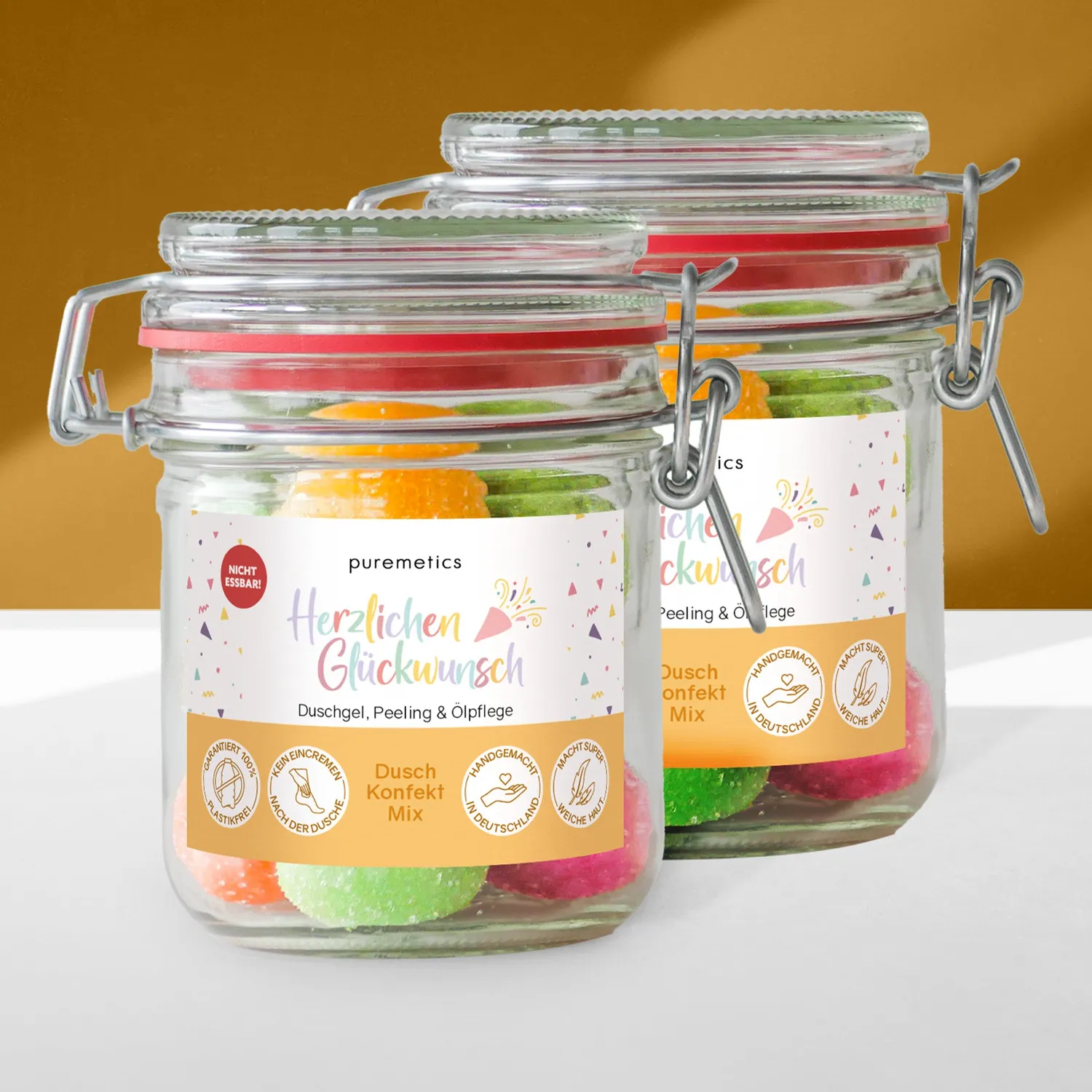 puremetics 3in1 Herzlichen Glückwunsch brusekonfekt 10 stk mix