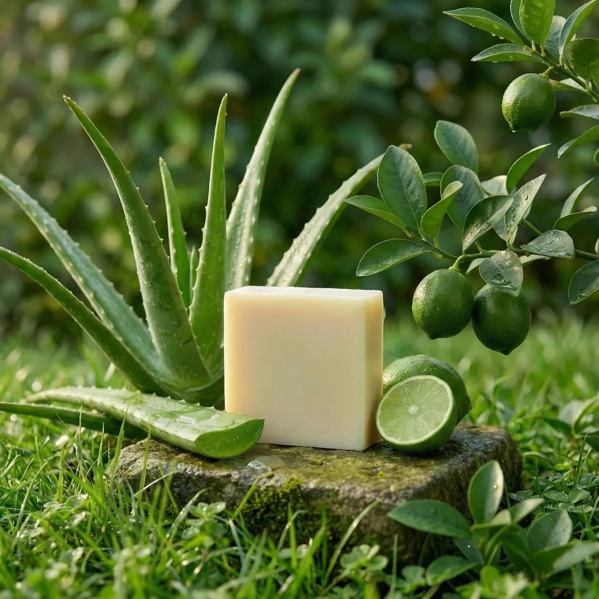 The Black Stuff Fresh Lime and Aloe fast sæbe 150g