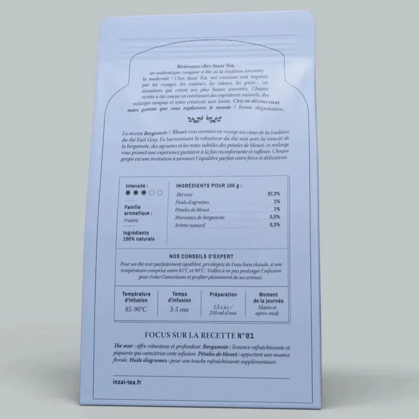 Naturayl n°01 sort te bergamotte & kornblomst