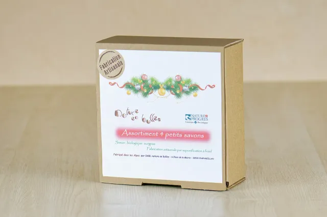 Nature en Bulles Jul gavesæt mini sæber 4x45g mild