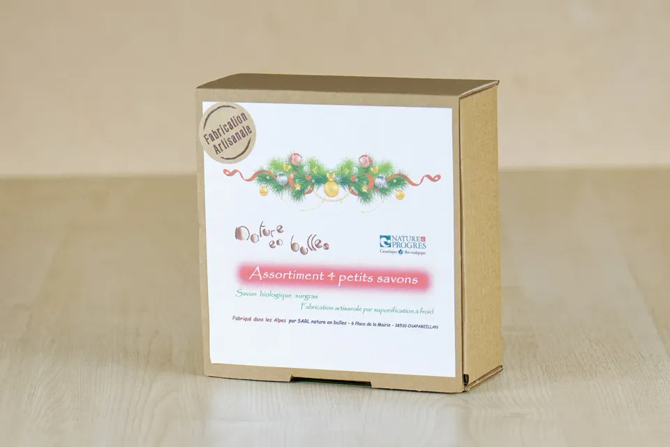 Nature en Bulles Jul gavesæt mini sæber 4x45g mild