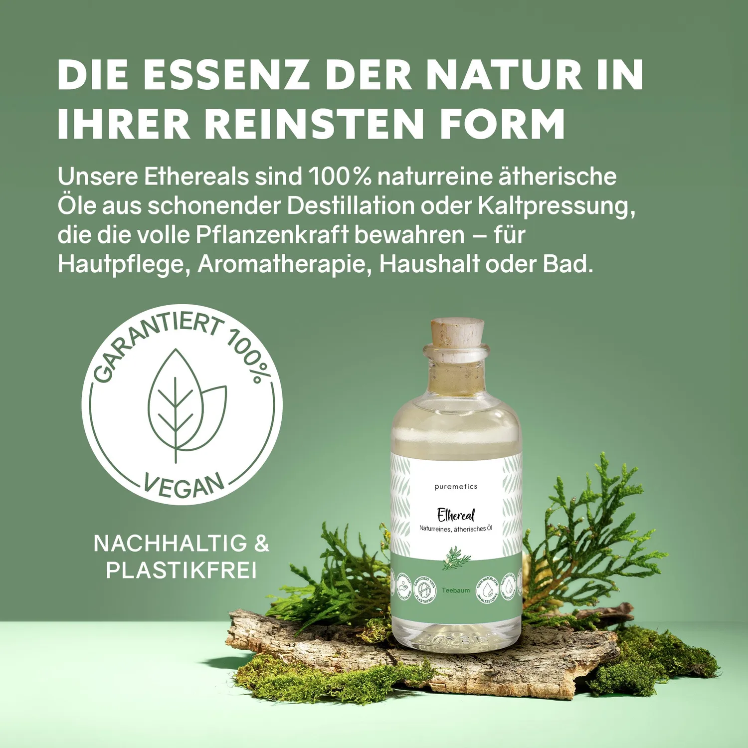 puremetics Ethereal Teebaum æterisk olie tea tree