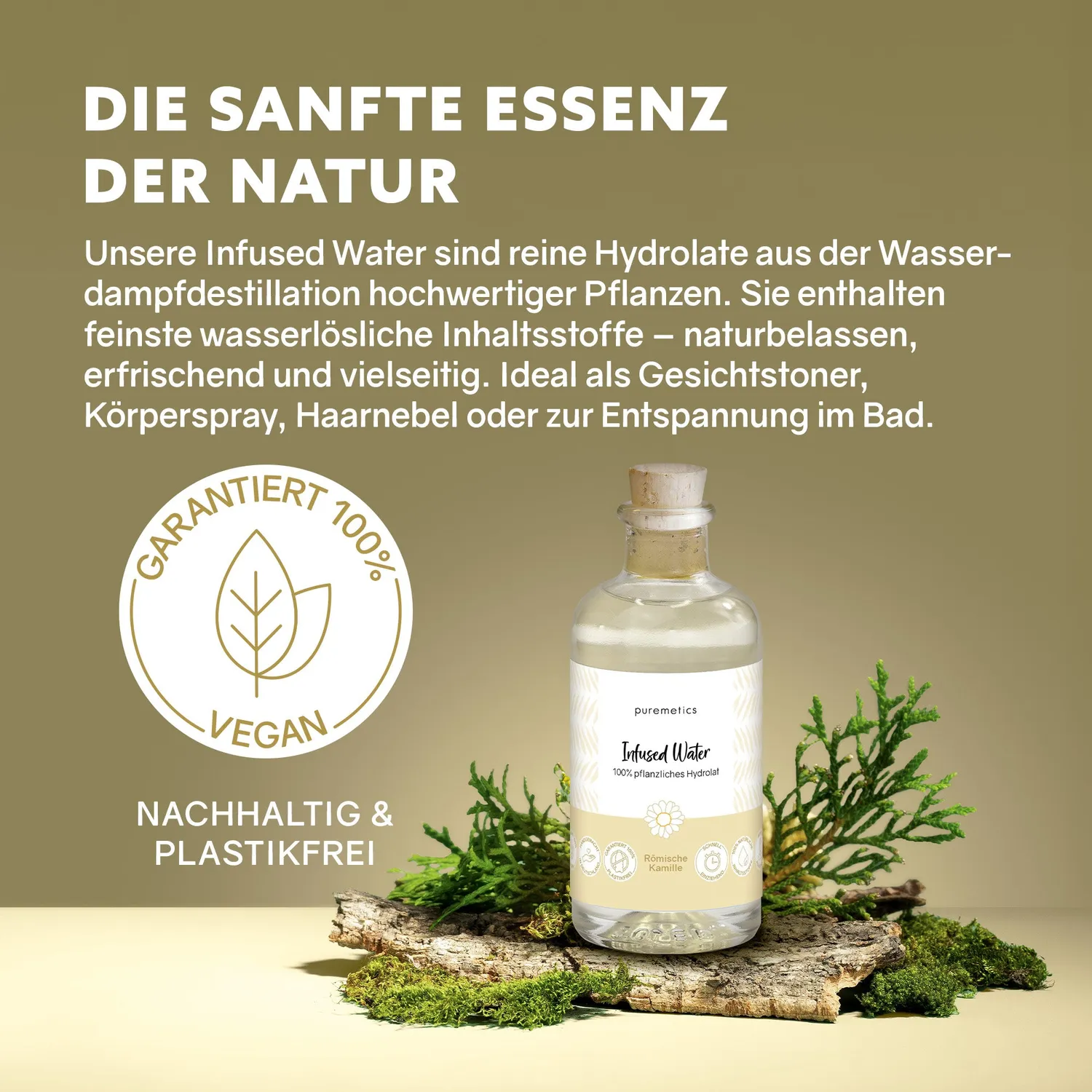 puremetics Infused Water ansigtsspray romersk kamille mild
