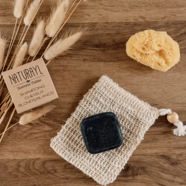 Naturayl Blond Hvid fast shampoo mod gult skær