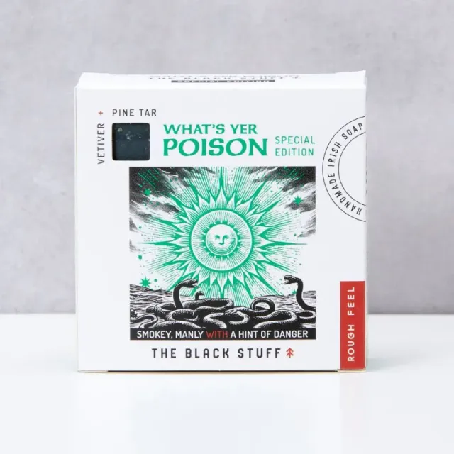 The Black Stuff Whats Yer Poison sæbebar scrub