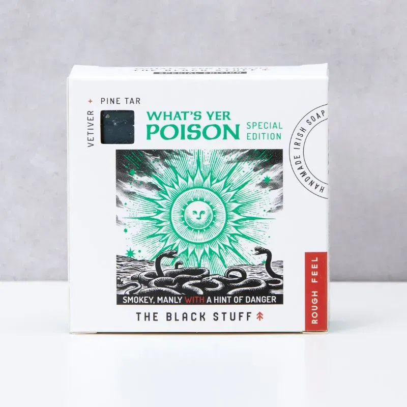 The Black Stuff Whats Yer Poison sæbebar scrub