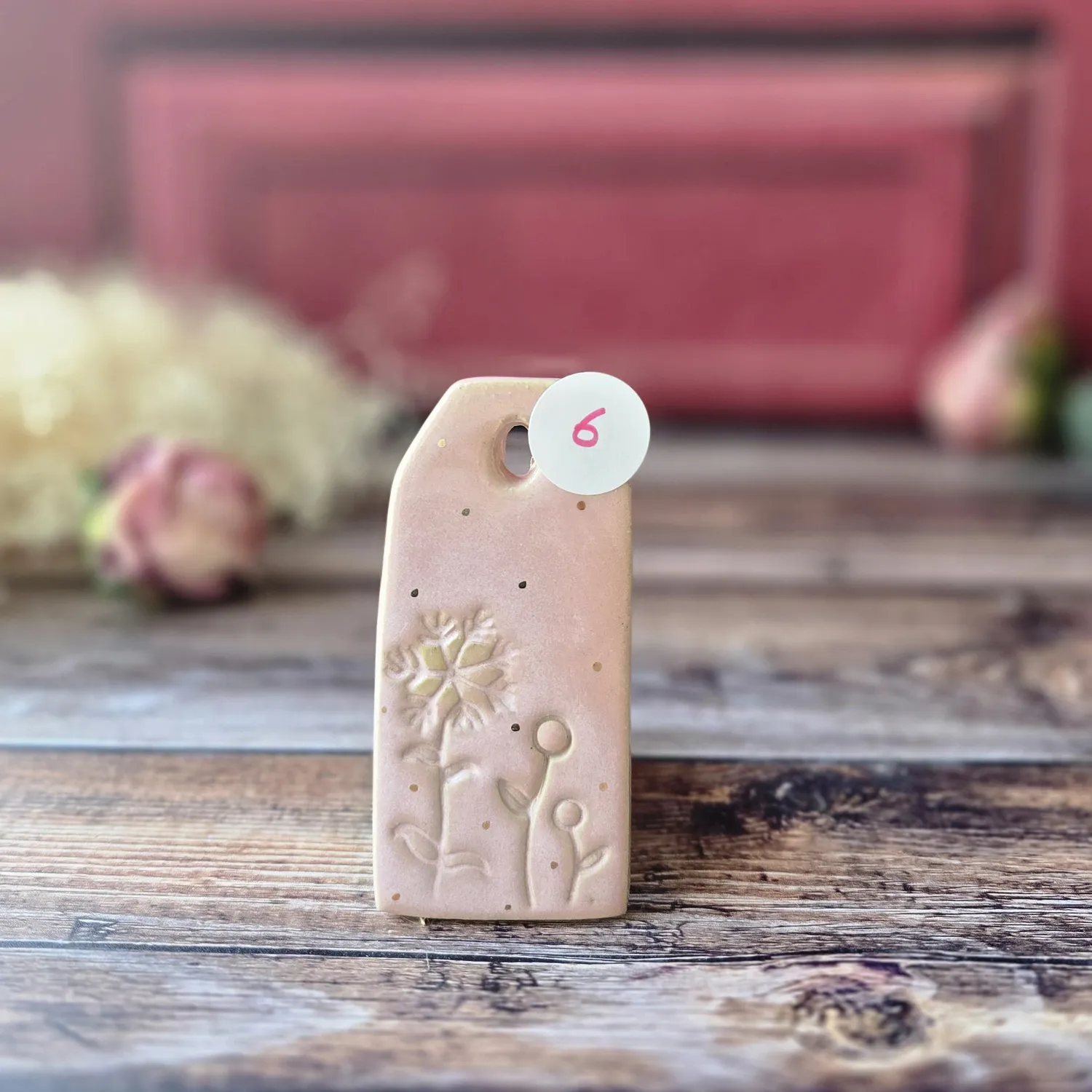Naturayl Message Suspendu ophaeng rose 8,5x4 cm