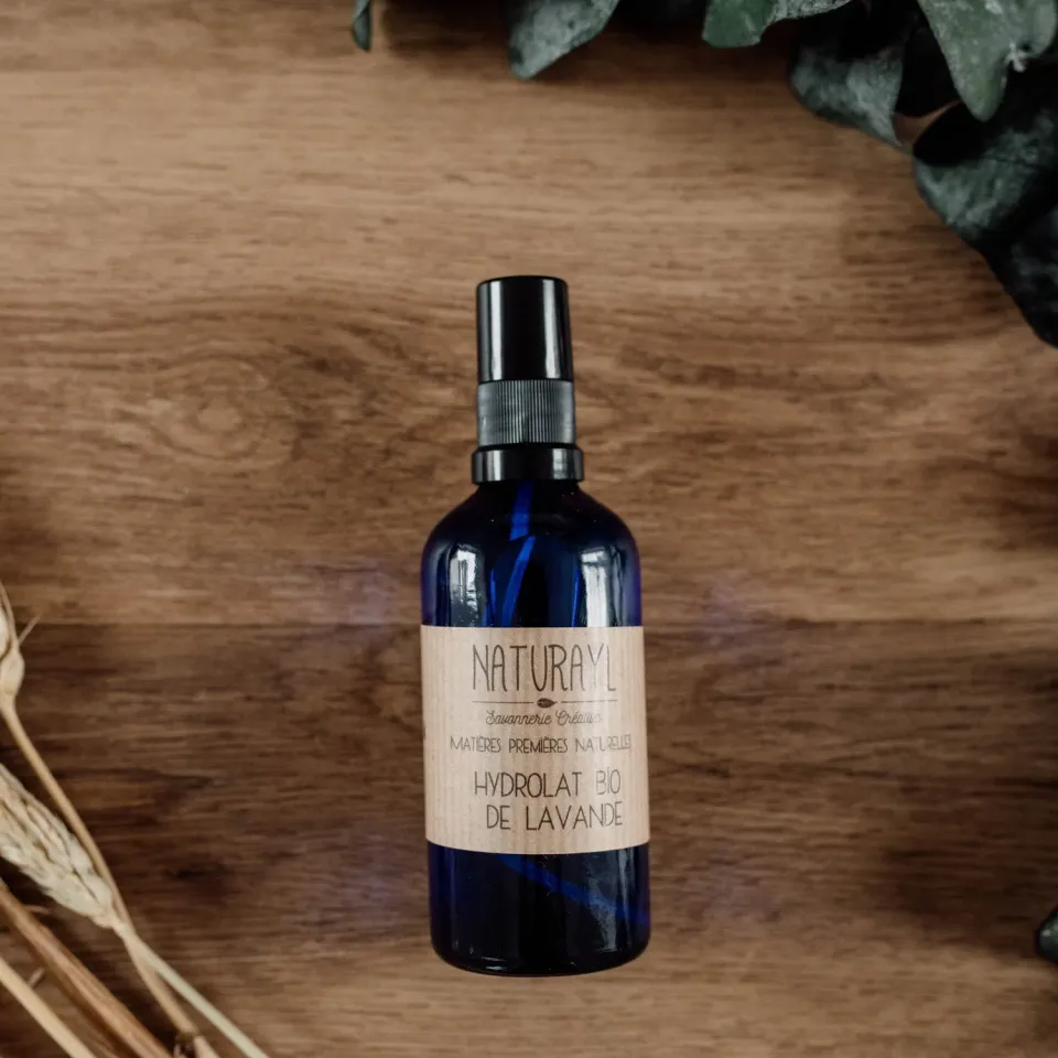 Naturayl lavendelvand hydrolat 100 ml med pumpe fedtet hud