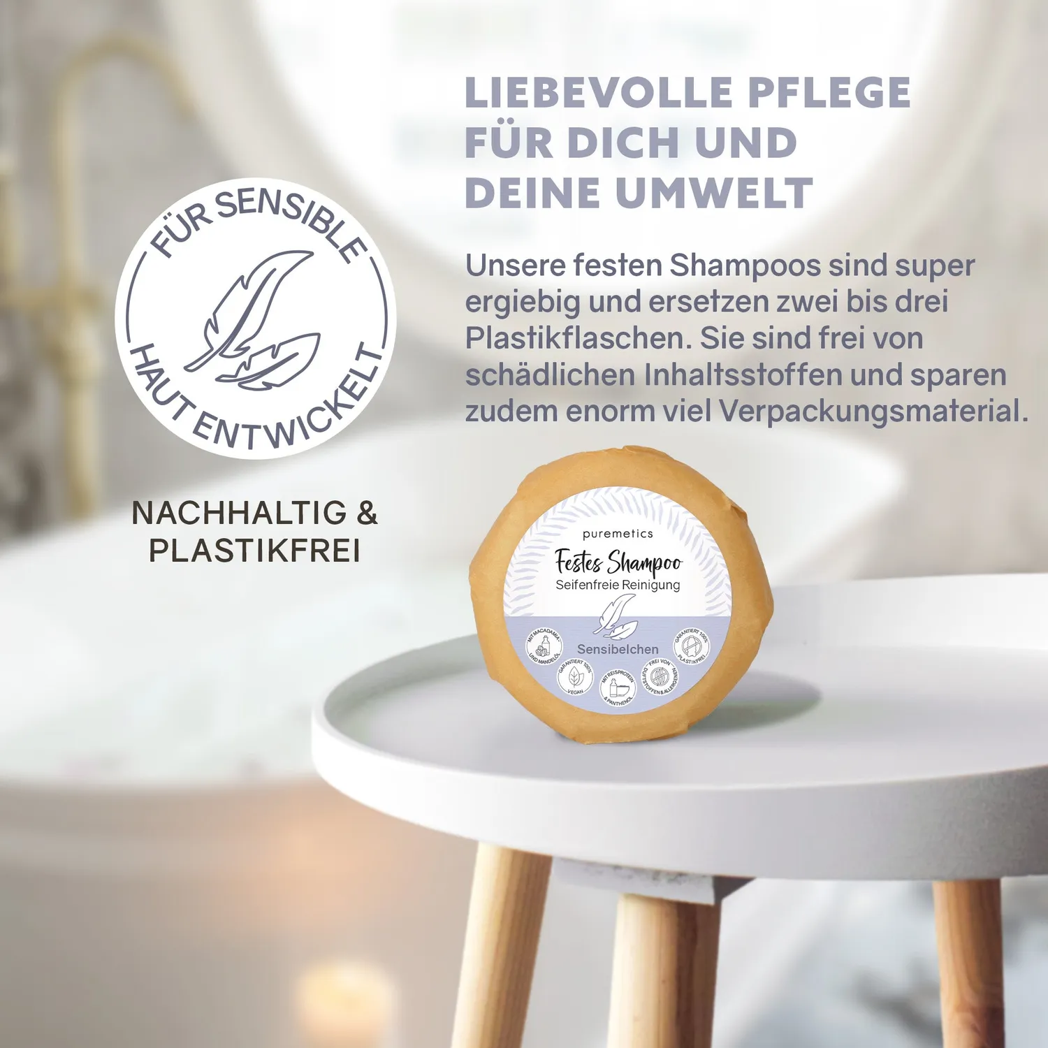 puremetics Sensibelchen fast shampoo uden duft