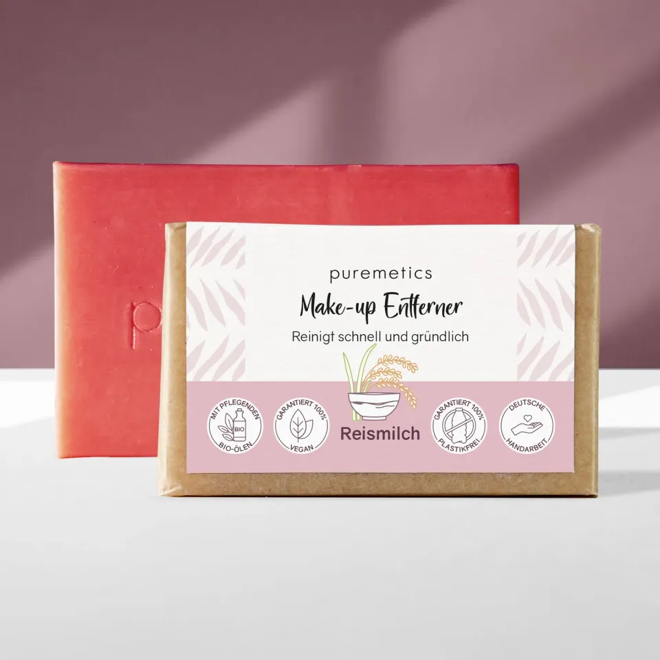 puremetics Reismilch makeupfjerner sæbe mild