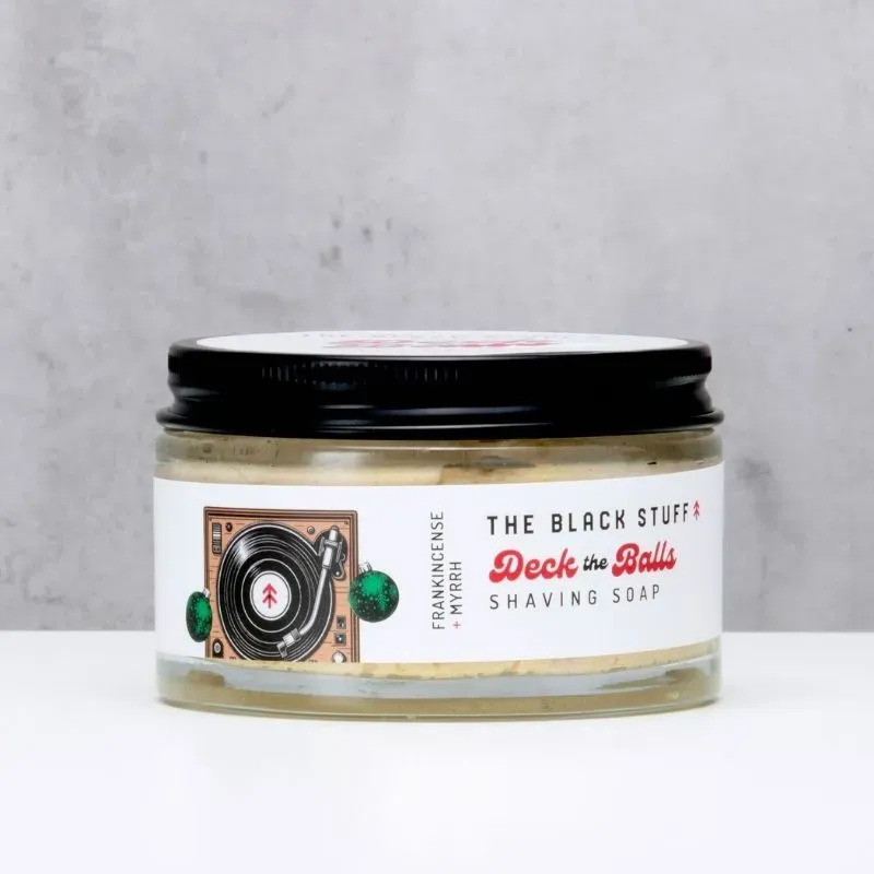 The Black Stuff Deck The Balls barbersæbe 155 g glas