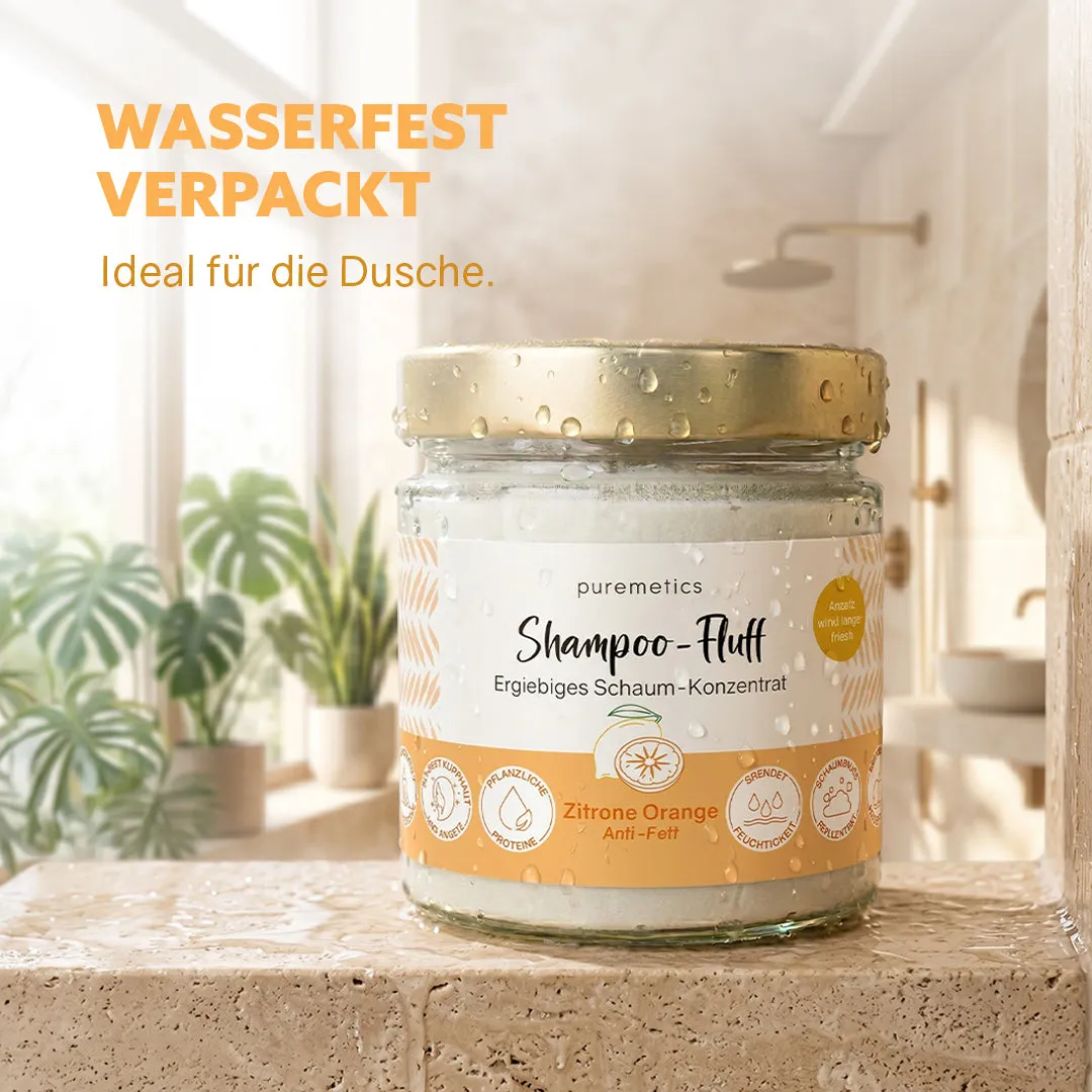 puremetics Anti-Fedt Shampoo-Fluff Zitrone Orange shampoo
