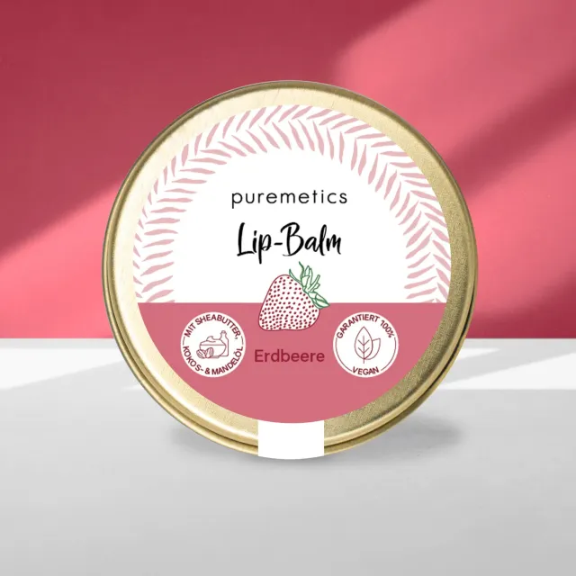 puremetics Lip Balm læbepomade jordbær mild duft