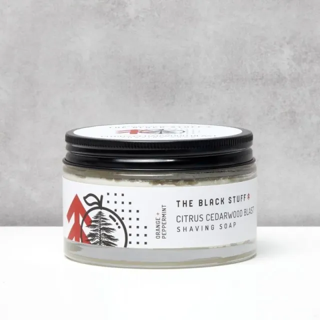 The Black Stuff Citrus Cedarwood Blast barbersæbe 155g