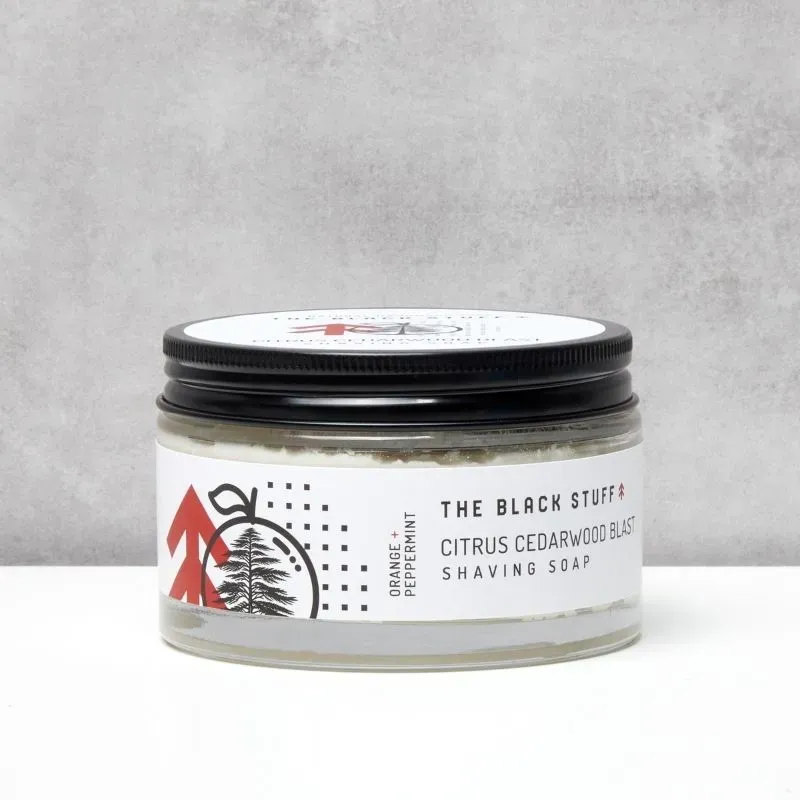 The Black Stuff Citrus Cedarwood Blast barbersæbe 155g