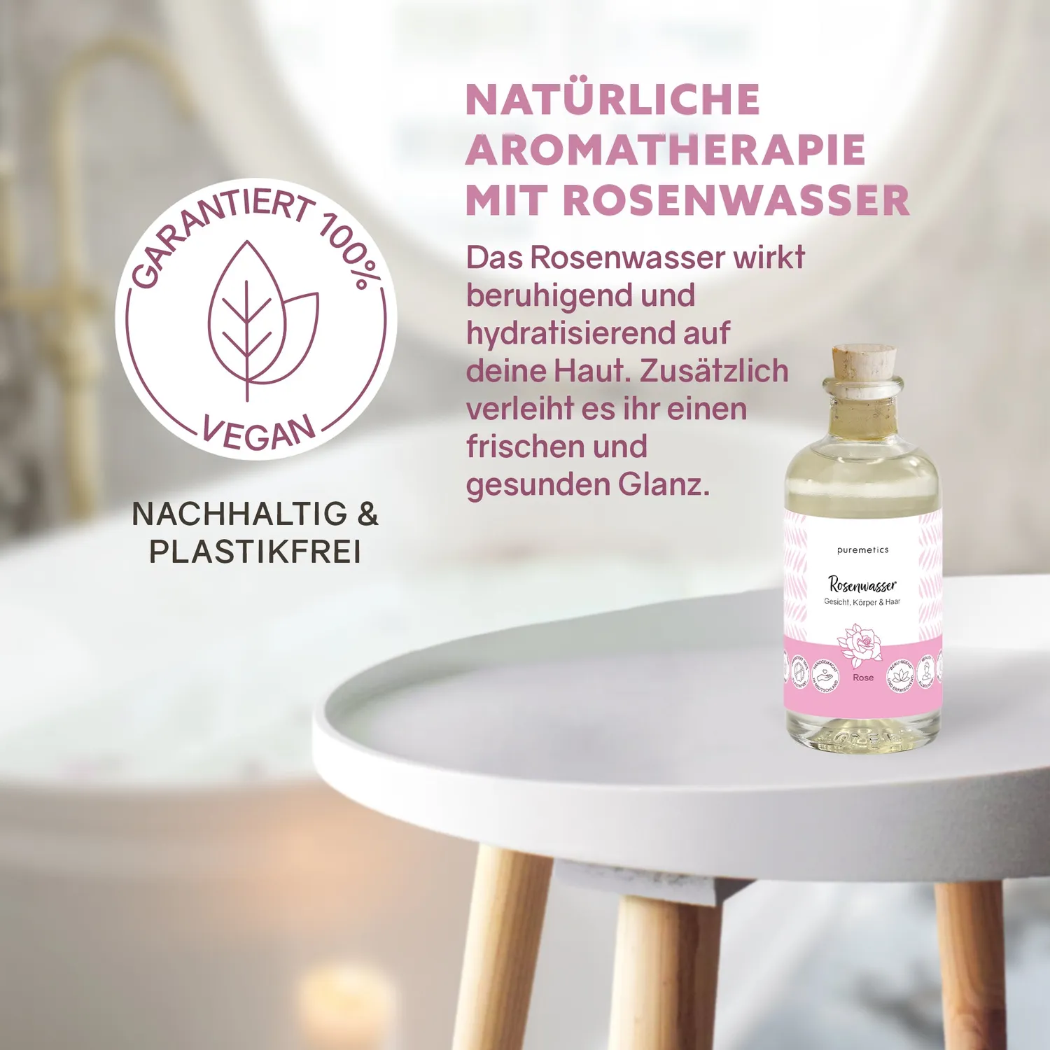 puremetics Rosenwasser beauty-allrounder rosenvand pH 5