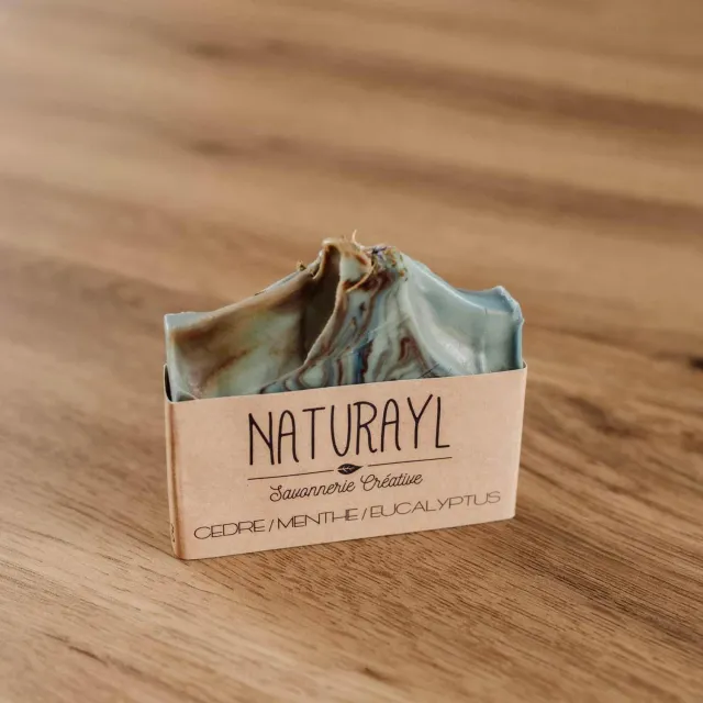 Naturayl Ceder Menthe Eucalyptus fast sæbe til mænd