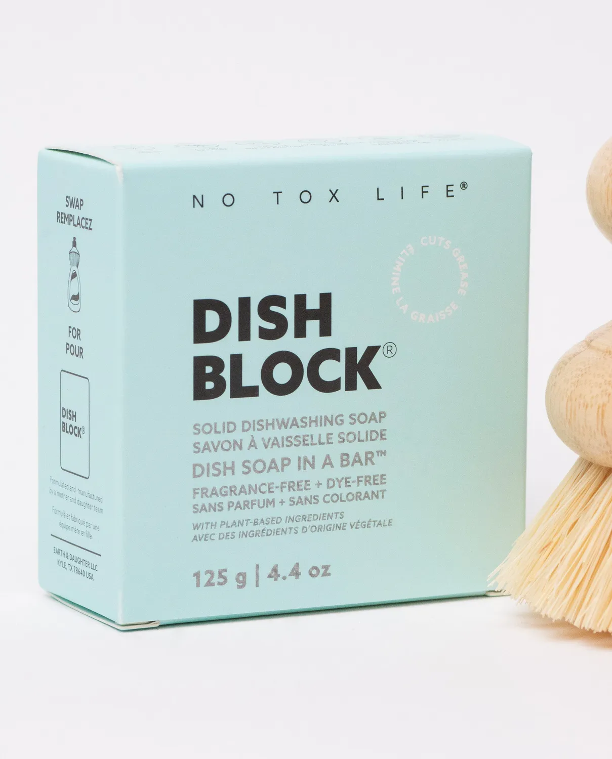 No Tox Life DISH BLOCK opvaskesæbe 125 g uden duft