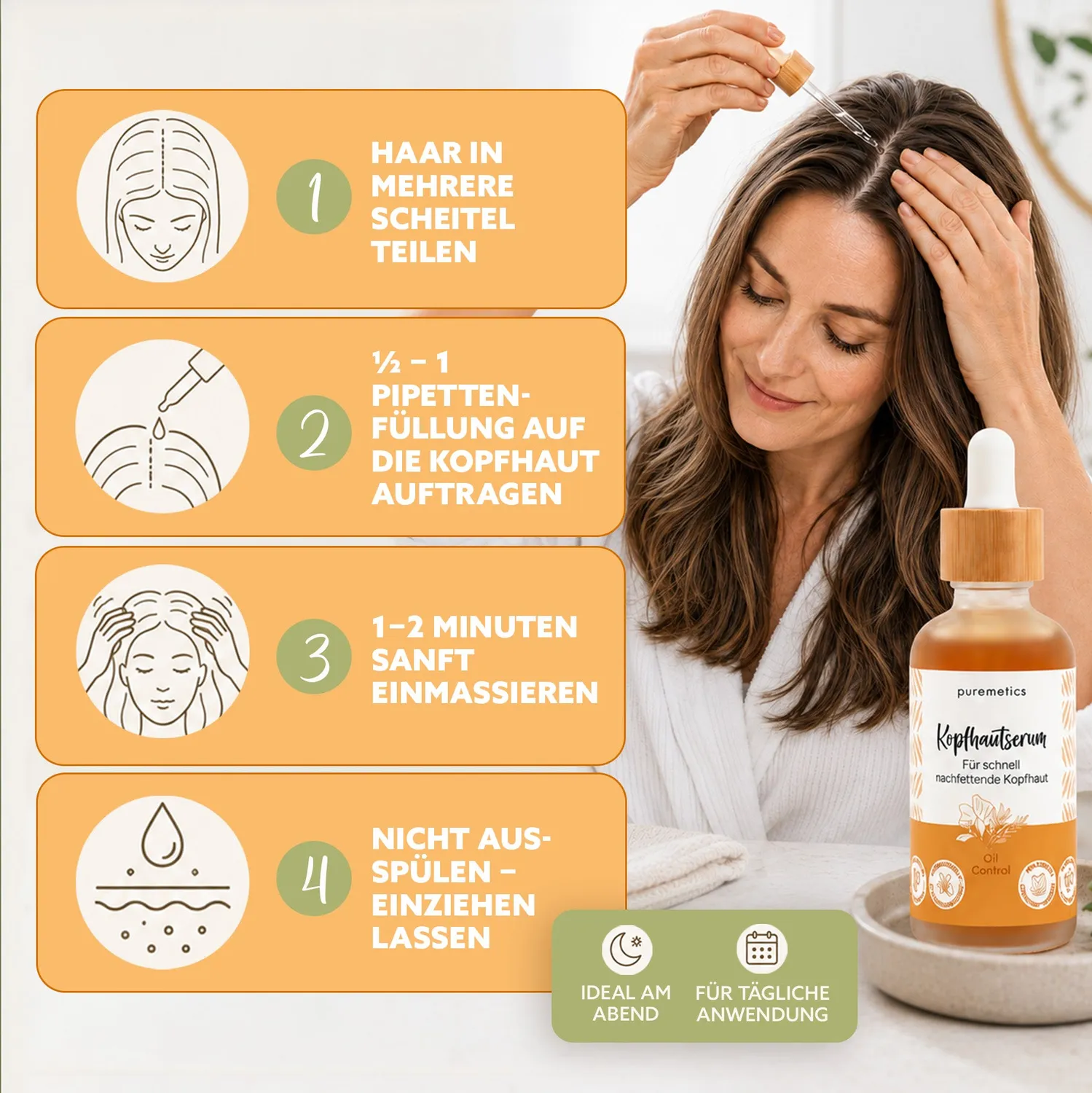 puremetics Oil Control hovedbundsserum fedtet hår