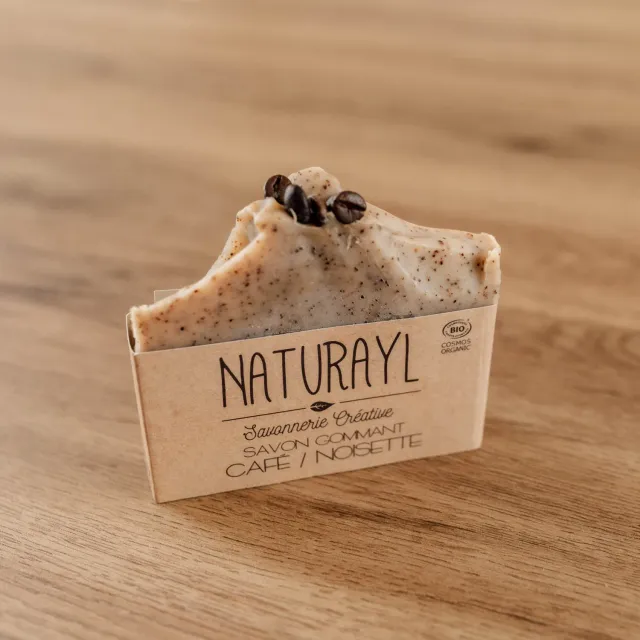 Naturayl Café Noisette eksfolierende fast sæbe kaffe