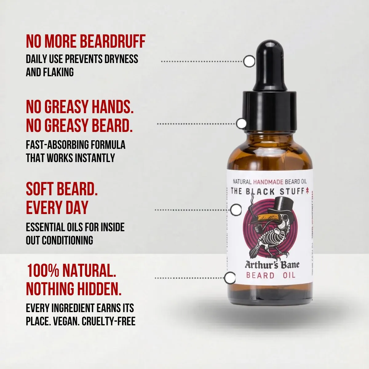 The Black Stuff Arthur's Bane skægolie 60 ml plejende