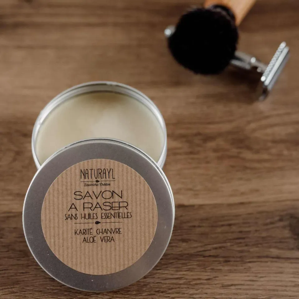 Naturayl Karité Hamp Aloe Vera fast barbersæbe uden duft