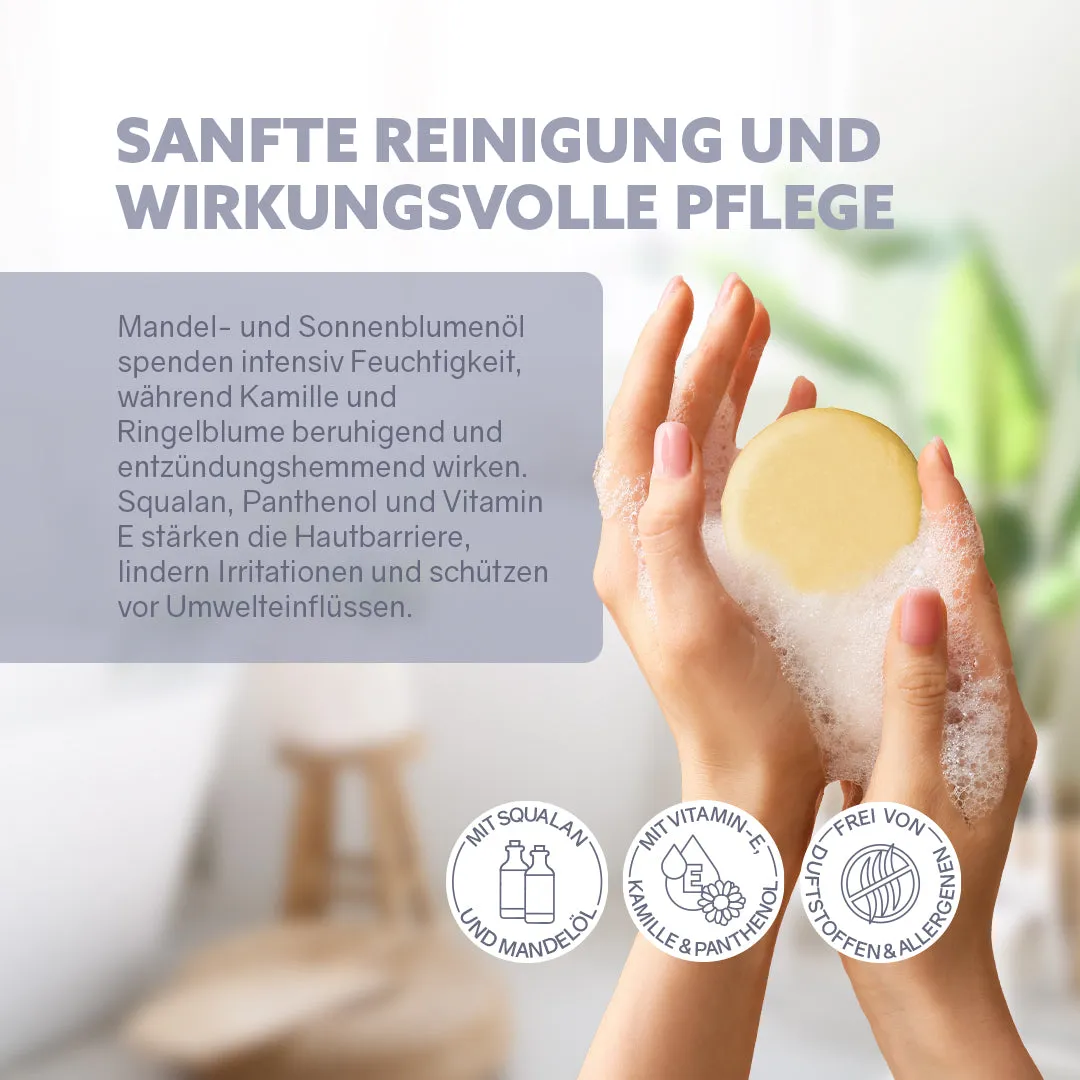 puremetics Sensibelchen fast ansigtsrens uden parfume 1 stk