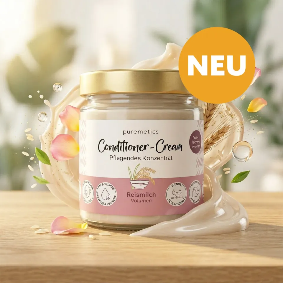 puremetics Volumen Reismilch conditioner-cream 1 glas let
