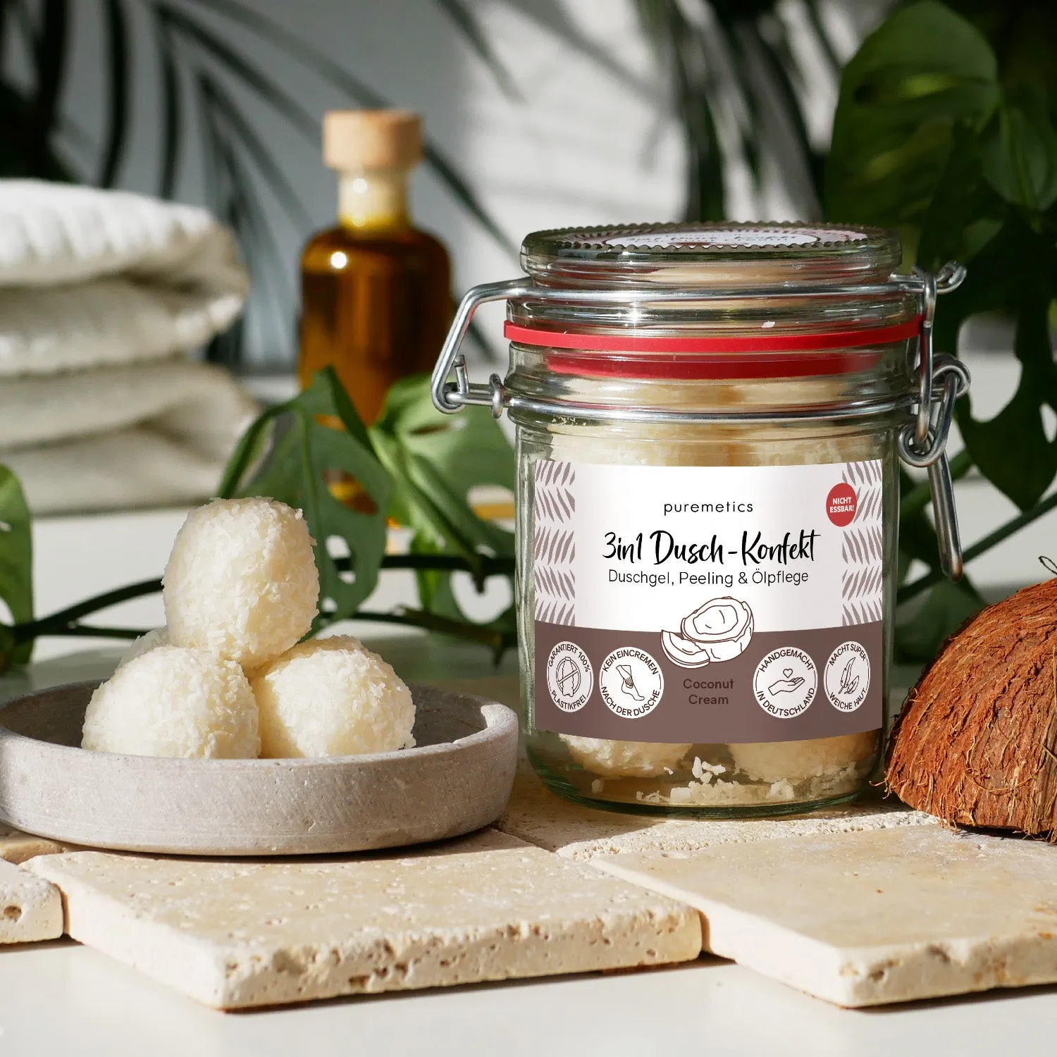 puremetics Coconut Cream 3i1 brusekonfekt 10 stk kokos