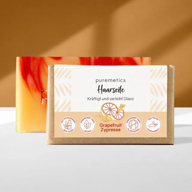 puremetics Grapefruit Zypresse hårsæbe frisk citrus