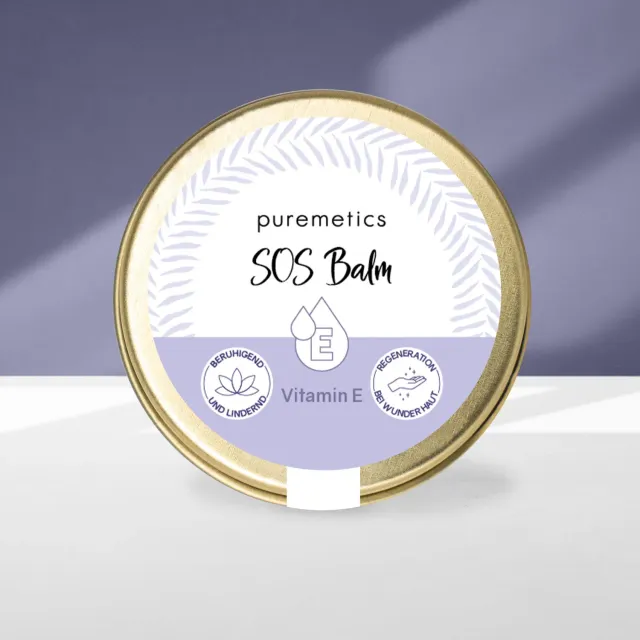 puremetics SOS Balm Vitamin E hudbalsam med tea tree