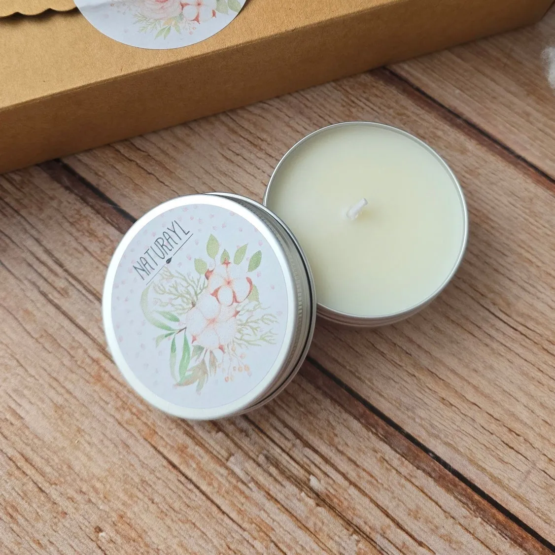 Naturayl Douceur Fleurie gavesæt rosesæbe og duftlys