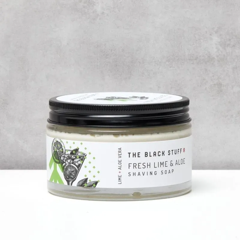 The Black Stuff Fresh Lime barbersæbe 155 g glas