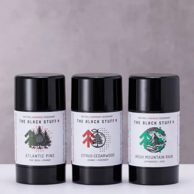 The Black Stuff Best Seller deodorant sæt fast – 3 stk