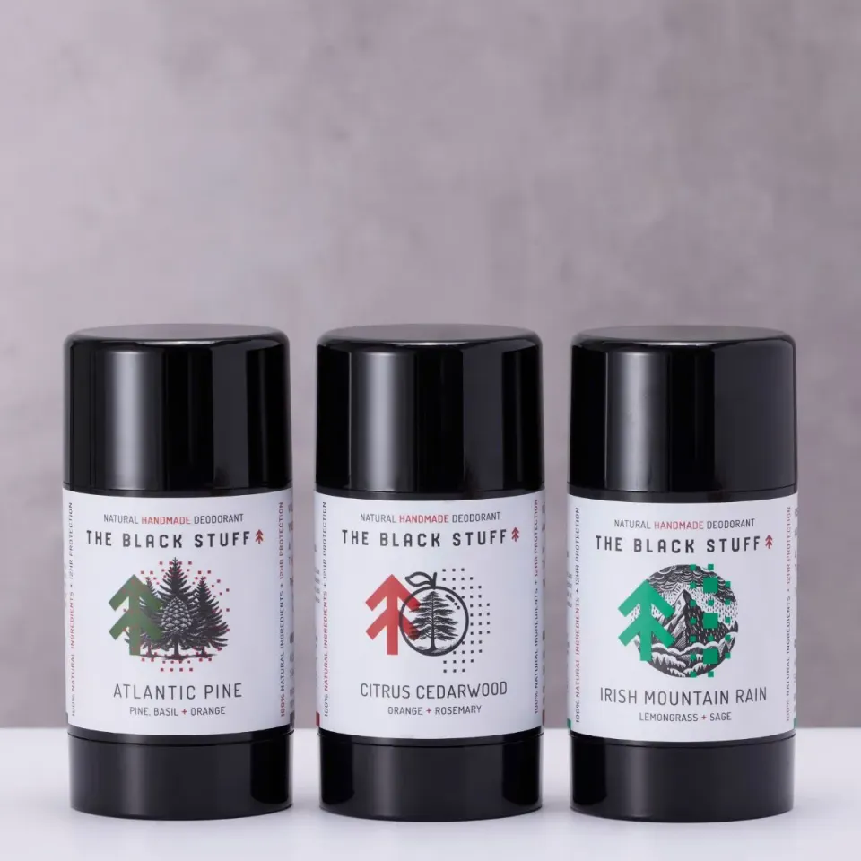 The Black Stuff Best Seller deodorant sæt fast – 3 stk
