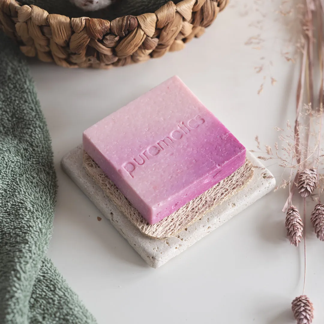 puremetics Luffa sæbeskål natur 8,5 cm sæbeunderlag