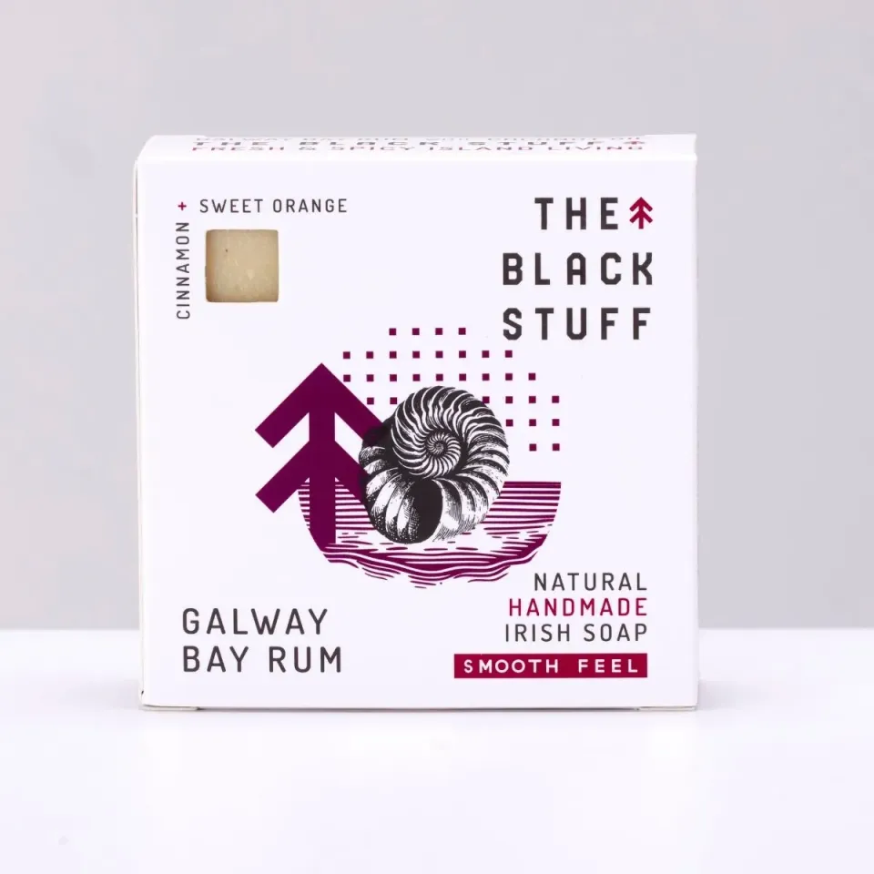 The Black Stuff Galway Bay Rum fast sæbe kanel